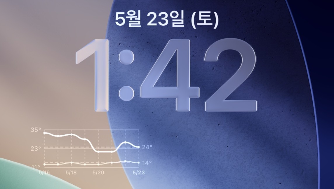 iOS 잠금 화면 최고 최저 위젯